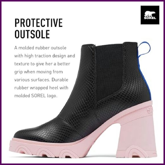 Waterproof Leather Chelsea Boots with 4-Inch Heel, Size Available - Picture 5 of 7